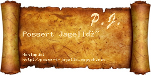 Possert Jagelló névjegykártya